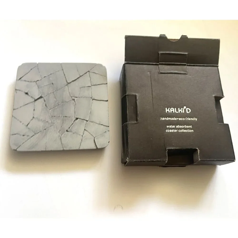 Kalki'd Cement Coaster - Eco Friendly Drink Coaster Made From Concrete Absorbent